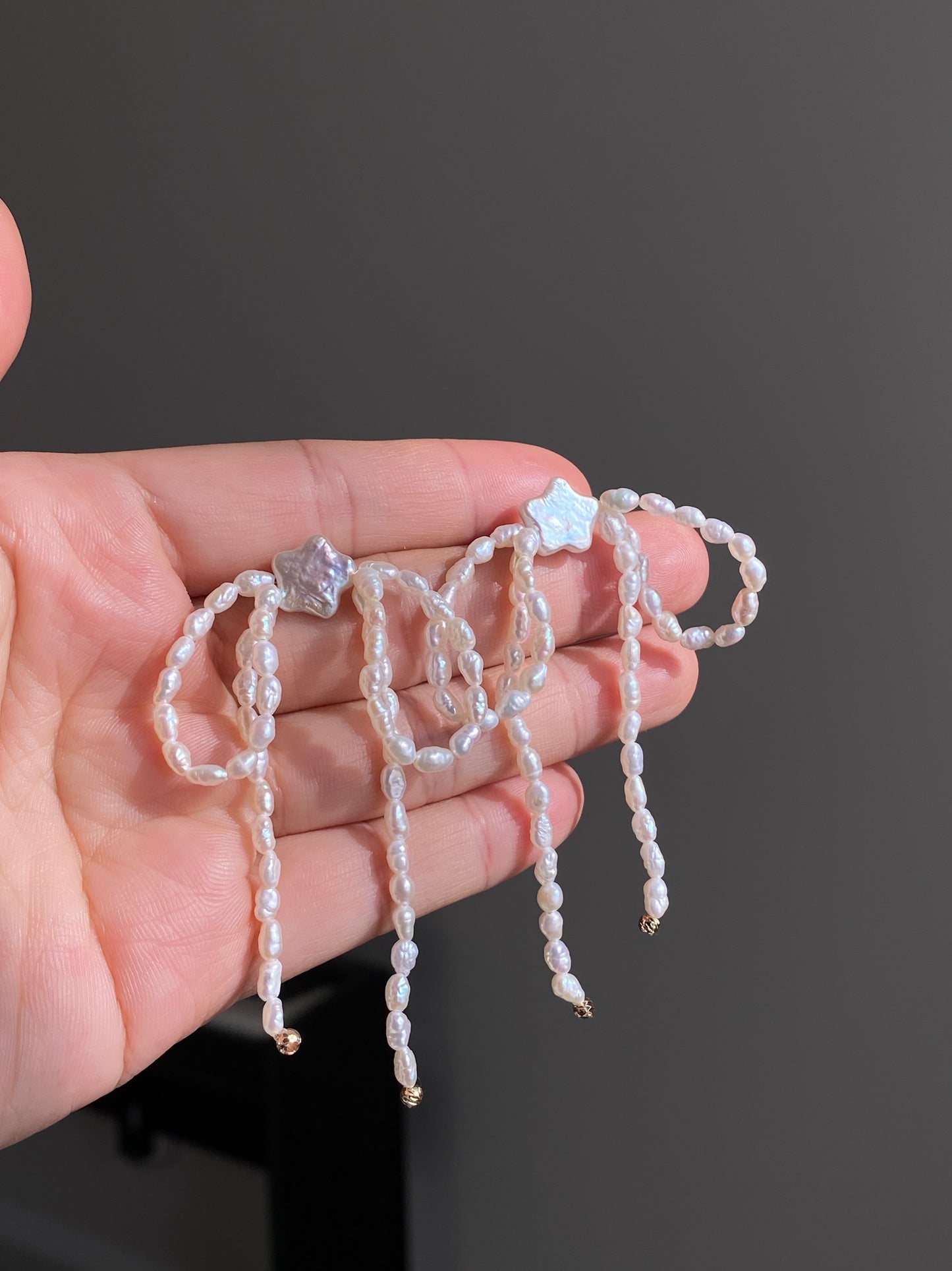 Meteor Shower Dangle Earrings | Wish Pearl Waterfall Design | Dreamy Elegant Jewelry | Versatile Daily & Bridal Gift for her