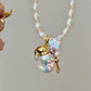Balloon Pearl Necklace – Handmade Baroque Pearl Devil or Santa Statement Jewelry