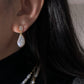 Elegant Rainbow luster Candy Bean Baroque Pearl Dangle Earrings  Gold Zircon Dainty Drop Earring gift for her sparkling Wedding Earring