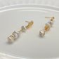 Petal Pearl Statement Earrings – Asymmetrical Baroque Design