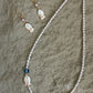 Handmade Baroque Fish Pearl Bead Chocker Necklace  Freshwater Pearl and Aquamarine Ocean Blue Necklace Bridesmaid Gift for Her birthday gift