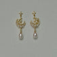 Celestial Star and Moon Baroque Pearl Dangle Earrings | Bridal & Wedding Accessories