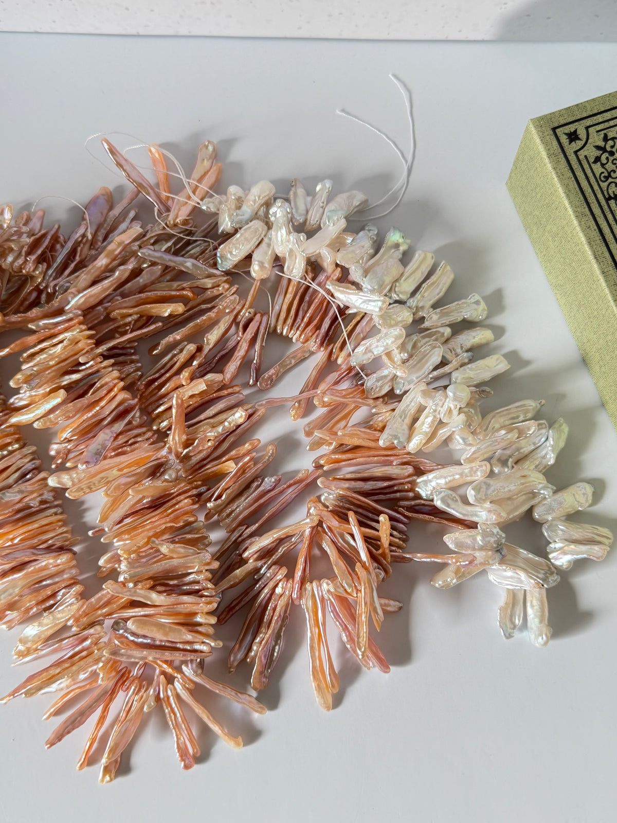 Raine Aurora | Biwa Pearl Threader Earrings