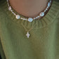 Freshwater baroque pearl cross hoop earring stud earring