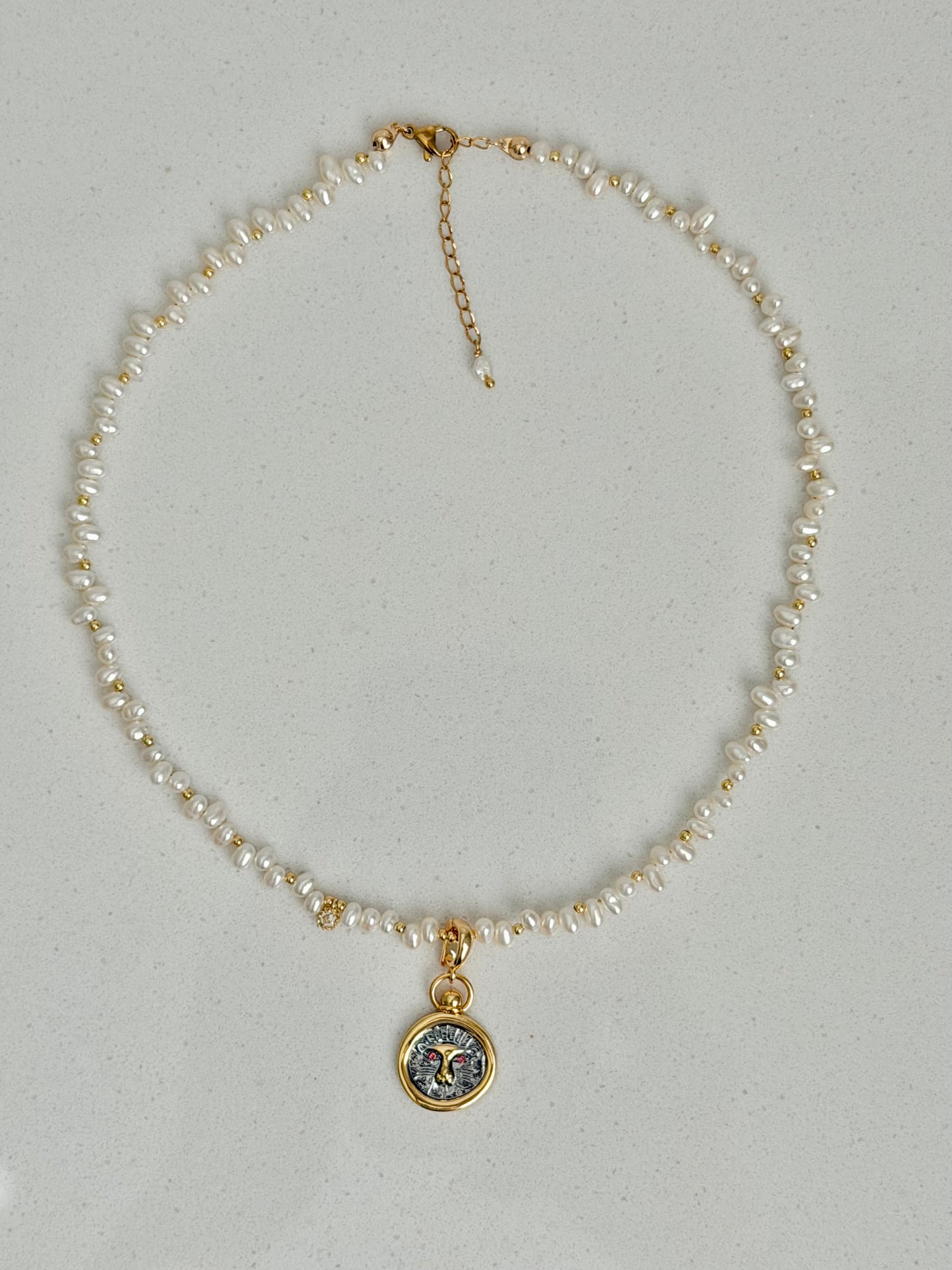 Starlit Bloom -Custom Zodiac or Star Charm Freshwater Pearl Choker, Dainty Floral Festival Necklace