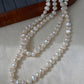 34" Long Baroque Pearl Necklace - Natural Freshwater Pearls | Tarnish-Free 18K Gold Plated Clasp -Jinger Crafting