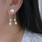 Handmade Vintage-Inspired Baroque Pearl Tassel Elegant  Earrings Dangle Studs Earring modern artistry earring Bridesmaid Gift for her