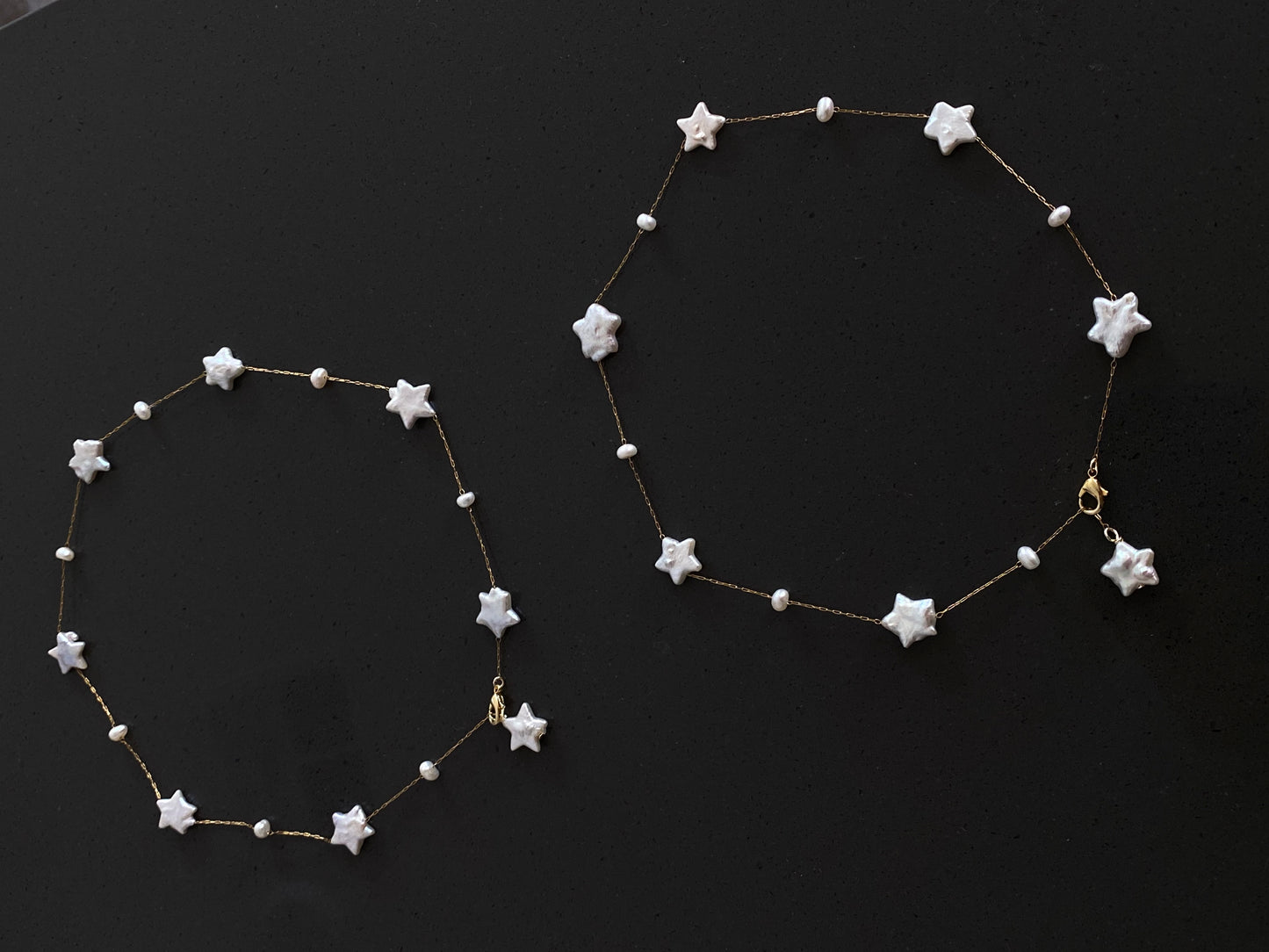 Celestial Baroque Pearl Star Necklace Adjustable Versatile Choker,Customizable Y Necklace, Elegant Handmade Jewelry, Minimalist Gift for Her