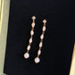 Letitia Linear Baroque Pearl Dangle Earrings