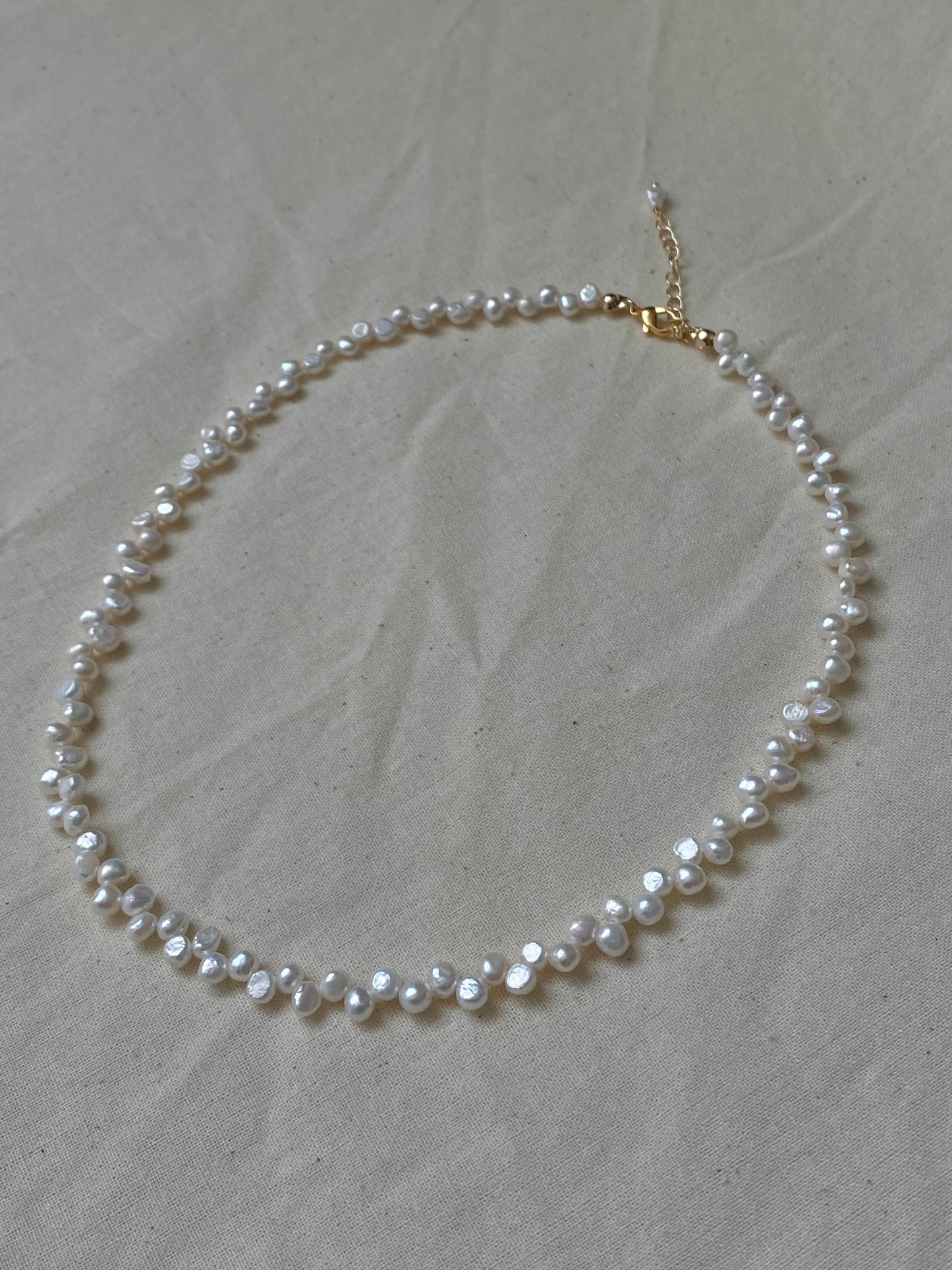 Dainty Petal Baroque Pearl  Necklace Handmade Adjustable  Necklace Minimalism Bridesmaid Gift for her valentines gift