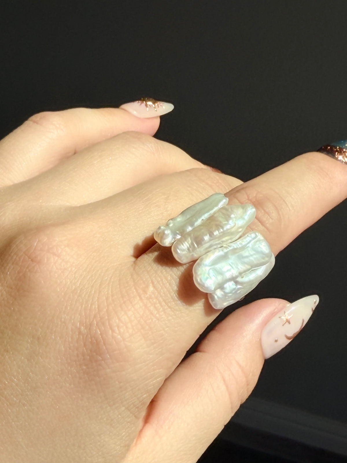 Aurora Biwa Baroque Pearl Ring