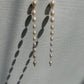 Graduated Pearl Line Earrings Long Minimalist Drop Jewelry
