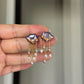 Midnight Deluge Hand-Drilled Pearl Cloud Earrings | Hand-woven Raindrop Jewelry