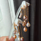 Rainstorm Hand-Drilled Pearl Cloud Earrings | Hand-woven Raindrop Jewelry