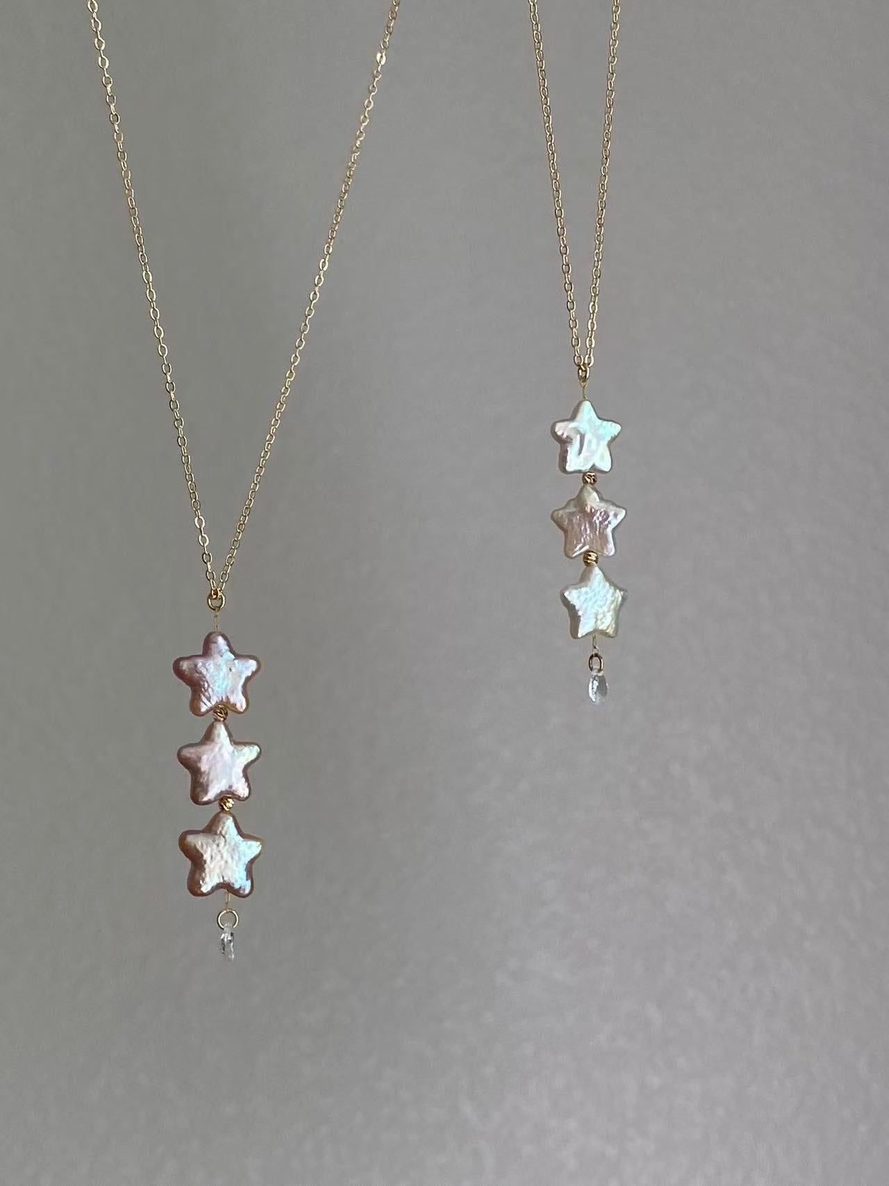 Baroque Star Pearl Necklace Celestial Dainty Choker Jewelry