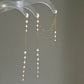 Extra Long Pearl Drop Earrings Asymmetric Gold Chain Dangles Earring