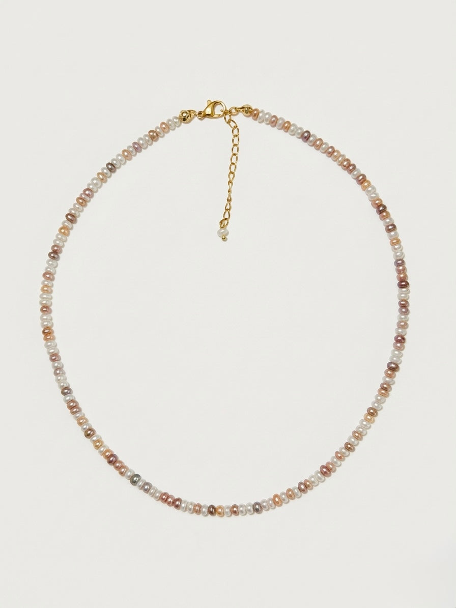 High Luster Multi Color White Baroque Pearl Choker Necklace