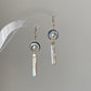 Moon Mother-of-Pearl and Baroque Stick Pearl Earrings – Celestial Mythology Dangle Earrings – Handmade Star and Crescent Moon Jewelry
