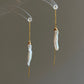 Raine Aurora | Biwa Pearl Threader Earrings