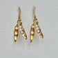 Botanical Pearl Pea Pod Earrings Garden Inspired Jewelry for Her