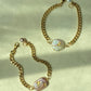 Baroque Pearl Bracelet | Chunky Gold Chain
