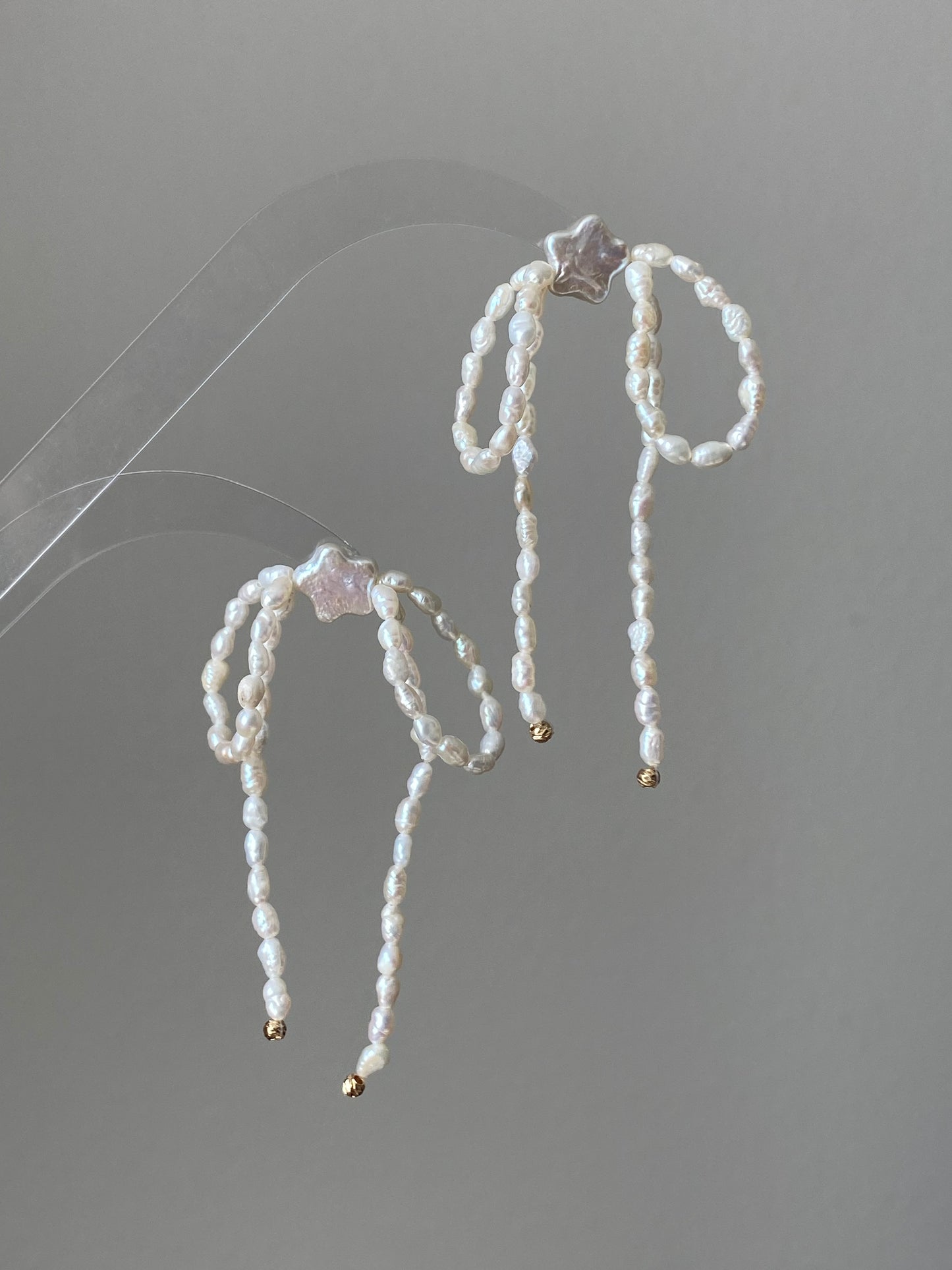 Meteor Shower Dangle Earrings | Wish Pearl Waterfall Design | Dreamy Elegant Jewelry | Versatile Daily & Bridal Gift for her