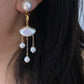 Cloud  Moon Light Baroque Pearl Necklace Pendant Dangling Earrings Multi-Wear Jewelry