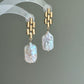 Square Baroque Pearl Woven Link Earrings – Modern Chic Drop Earrings