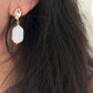 Marquise Cubic Zirconia Baroque Pearl Drop Earrings