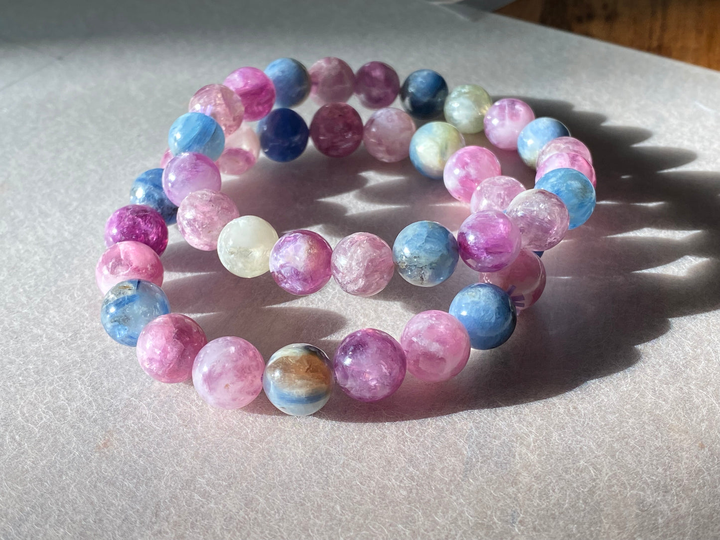 AAAA grade  natural colorful mix Lepidolite bracelet, Mica Rutilated Quartz gift for her,birthday gift dainty meditation crystal bracelet