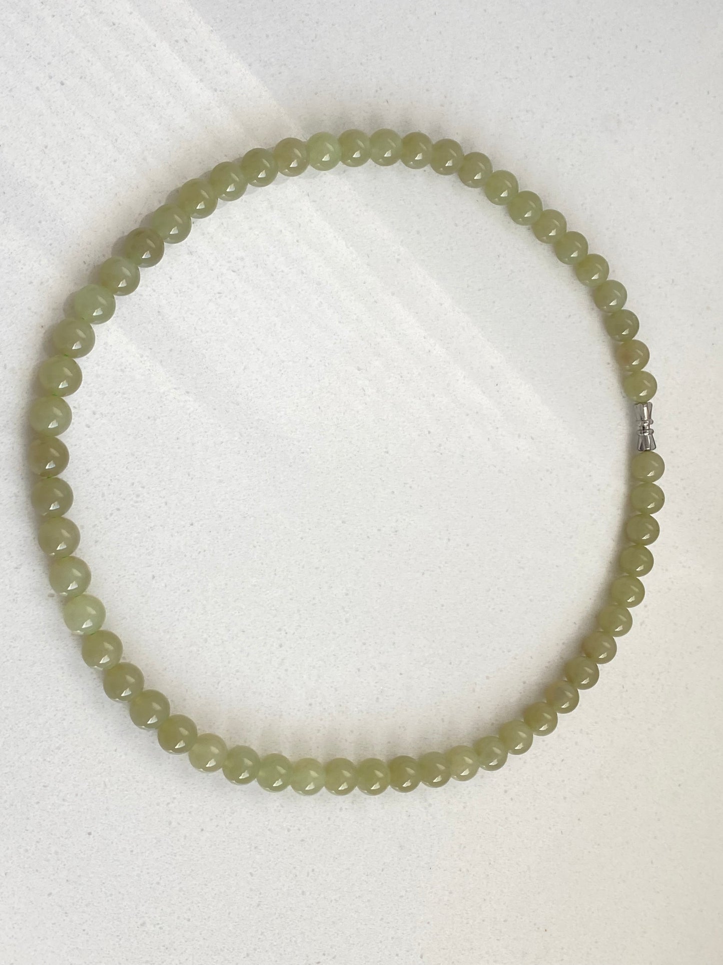 High Grade Natural Light Green Smooth Round Lucky Jade Bead Necklace | birthdays Gift|  anniversaries gift-mothers day gift for her-翡翠-ヒスイ