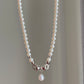 Multi-Functional Pearl Necklace with Detachable Bow Pendant, Classic Freshwater Pearls, Elegant Jewelry for Women, Gift for Her