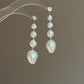 Graduated Baroque Pearl Statement Earrings -ASTRA