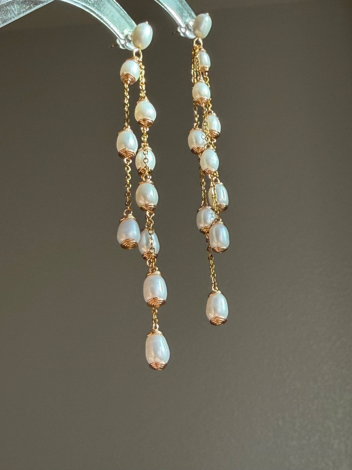 Cascading Pearl Earrings | PEARL RAIN Waterfall Drops