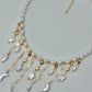 Moon & Star Baroque Pearl Necklace | LUNA Collection, Celestial Freshwater Pearl Fringe Necklace, Handmade Bridal Jewelry