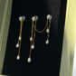 Double Piercing Bridal Pearl Earrings | ÉLANE