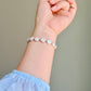 Luna Celestial  Baroque Coin Pearl  Bracelet with Toggle Clasp