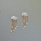 Thunderstorm Hand-Drilled Pearl Cloud Earrings | Hand-woven Raindrop Jewelry