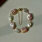 Baroque Pearl Bracelet Gold Magnetic Clasp Safety Chain Jewelry