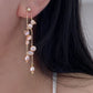 Baroque Petal Pearl Tassel Earrings Wisteria Floral Jewelry