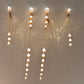 Extra Long Pearl Drop Earrings Asymmetric Gold Chain Dangles Earring