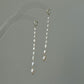 Baroque Pearl Long Drop Earrings, Graduated Freshwater Pearl Tassel Earrings
