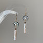 Moon Mother-of-Pearl and Baroque Stick Pearl Earrings – Celestial Mythology Dangle Earrings – Handmade Star and Crescent Moon Jewelry