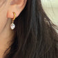TEAR OF GHOST Bloody Eye Baroque Pearl Hoop Earrings