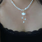 Celestial Cloud  Moon Light Baroque Pearl Necklace Pendant Dangling Earrings