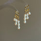 TRINITY DROP | Faux Triple Piercing Pearl Earrings
