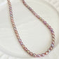 Purple Rice Pearl Wedding Necklace - High Luster Freshwater Pearls | Custom Bridal Jewelry - Jinger Crafting