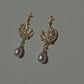 Celestial Star and Moon Baroque Pearl Dangle Earrings | Bridal & Wedding Accessories