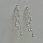Pearl Waterfall Earrings Long Multi Strand Tassel Dangles