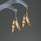 Botanical Pearl Pea Pod Earrings Garden Inspired Jewelry for Her